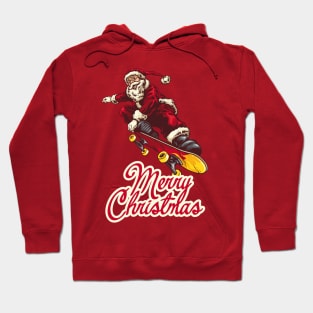 Merry Christmas Santa Claus skate skateboards Hoodie